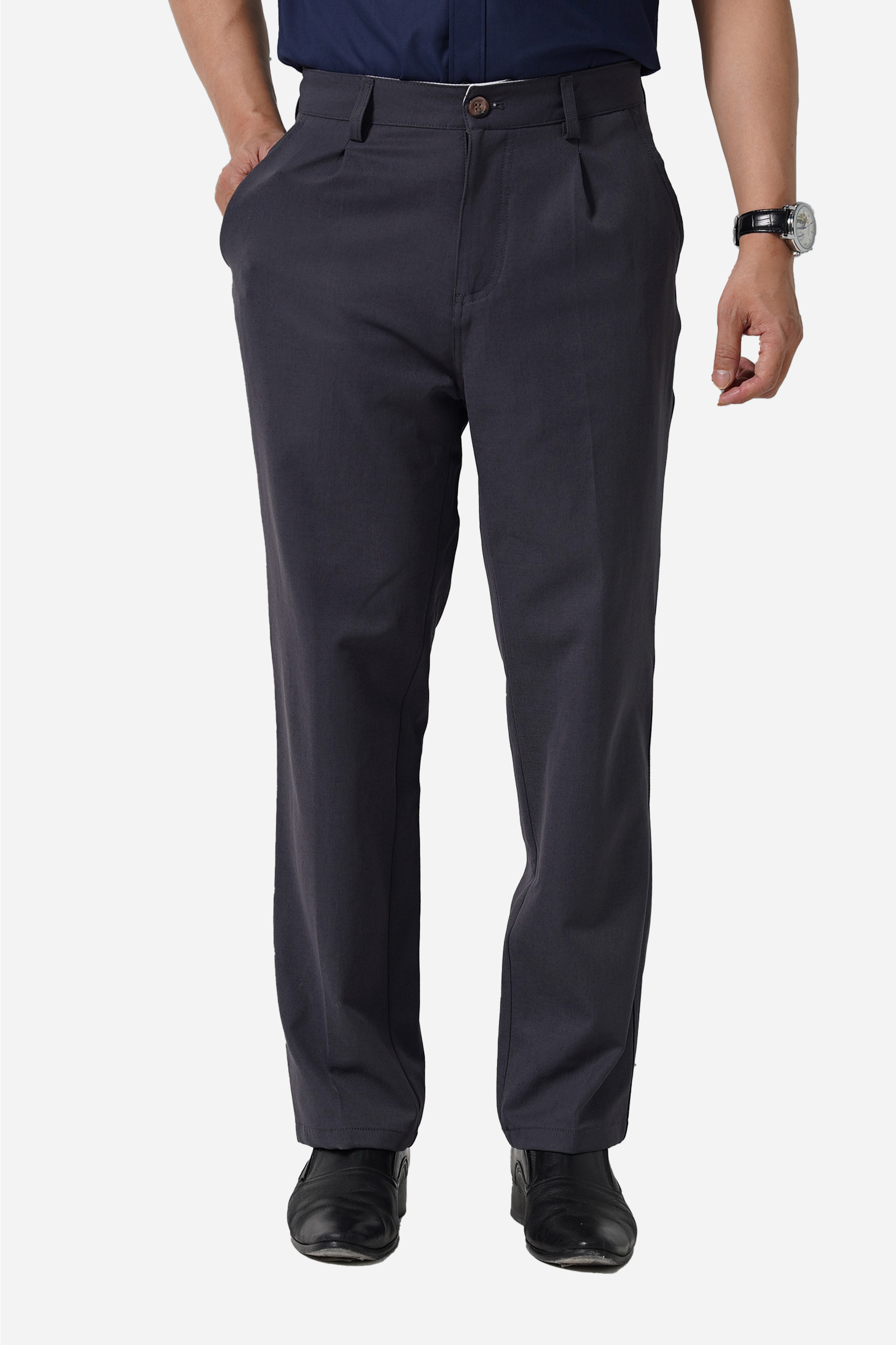 Quần Kaki Mềm 1 Li Nam Trung Niên ANCHI Chất Liệu Cotton Phom Suông Ống Rộng Cao Cấp_thumbnail_19