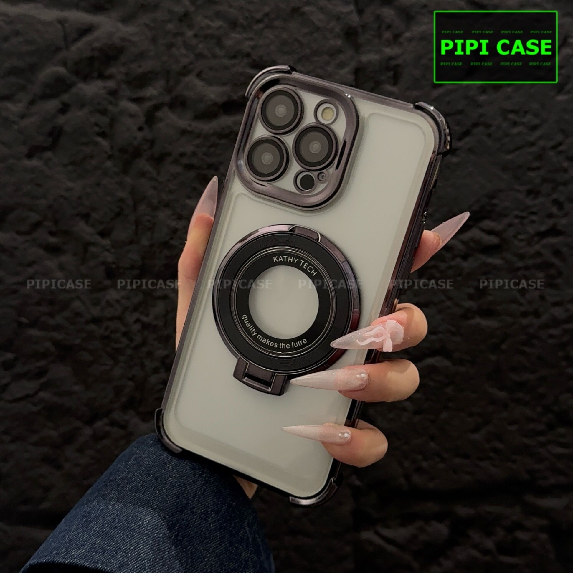 Ốp Lưng iPhone 14 Pro - Ven - Đen