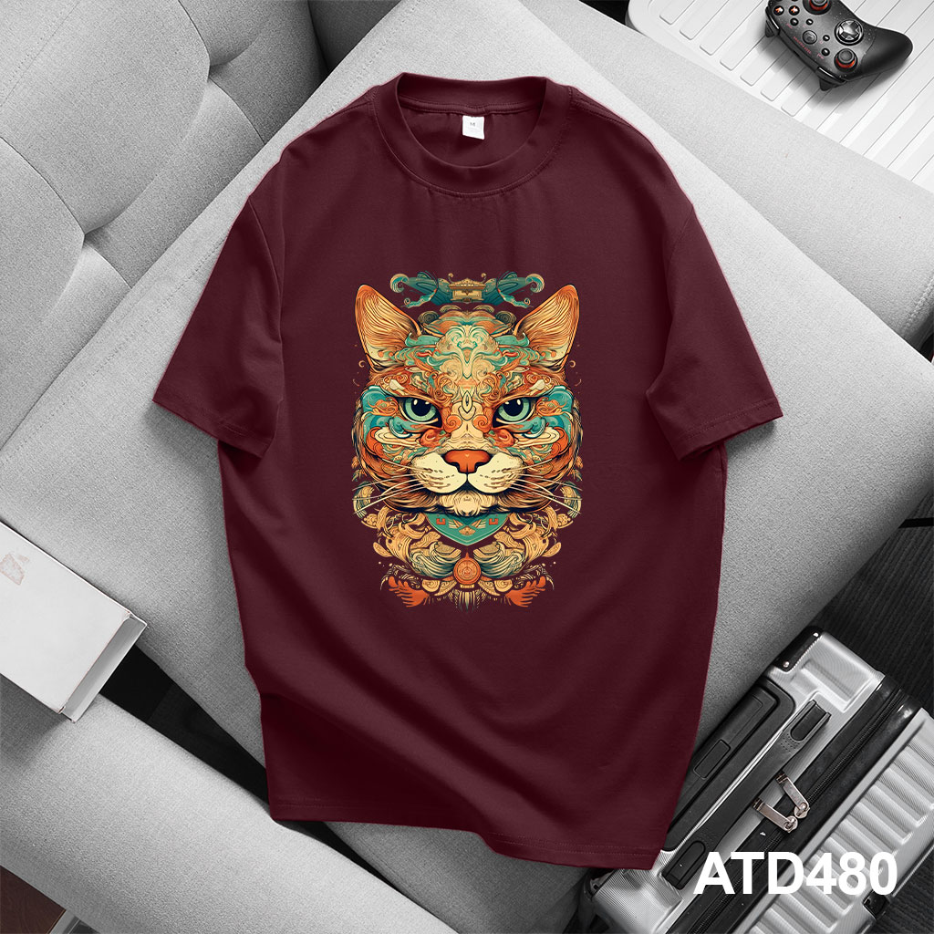 Áo thun nam form rộng 12 con giáp tuổi Mão ATD480 Miucho Iconic cotton cổ tròn in graphic_thumbnail_5