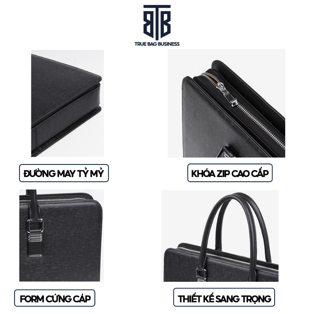 Cặp da nam công sở khóa số bảo mật chất liệu da bò  ép vân _thumbnail_5