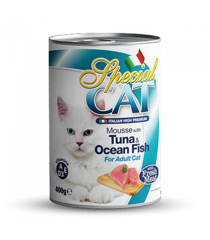 Pate mèo Monge SPECIAL CAT Mousse with Tuna & Ocean Fish for Adult Cat 400gr