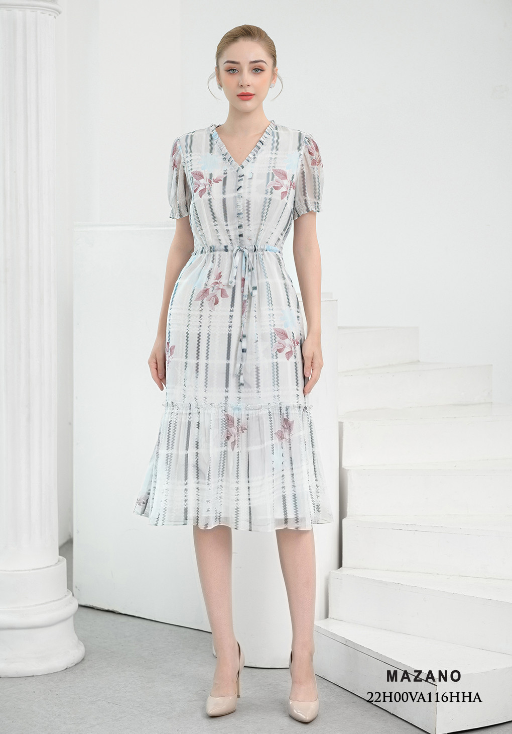 Đầm họa tiết thắt dây chân xòe_thumbnail_4