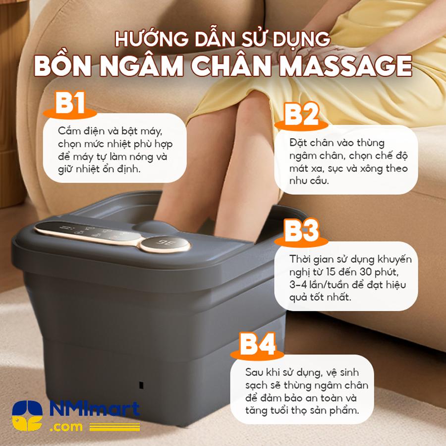 Cách sử dụng bồn massage ngâm chân hiệu quả nhất