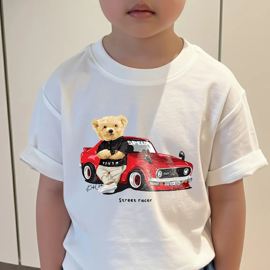 Áo thun kid form rộng bé trai Kado vải cotton thoáng mát thấm hút tốt cho bé Gấu Teddy 2916_thumbnail_6