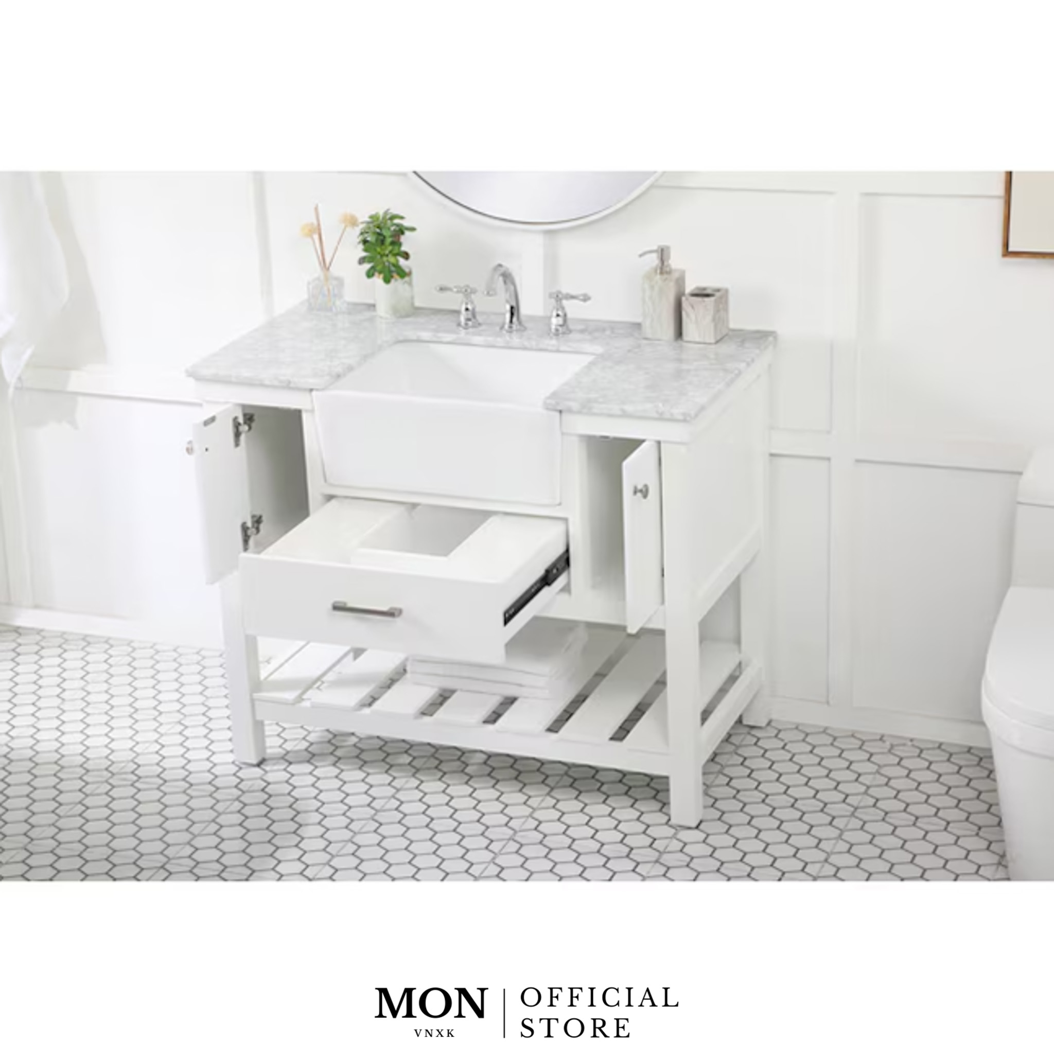 TỦ LAVABO CHARLOTTE 42-INCH FARMHOUSE BATHROOM VANITY