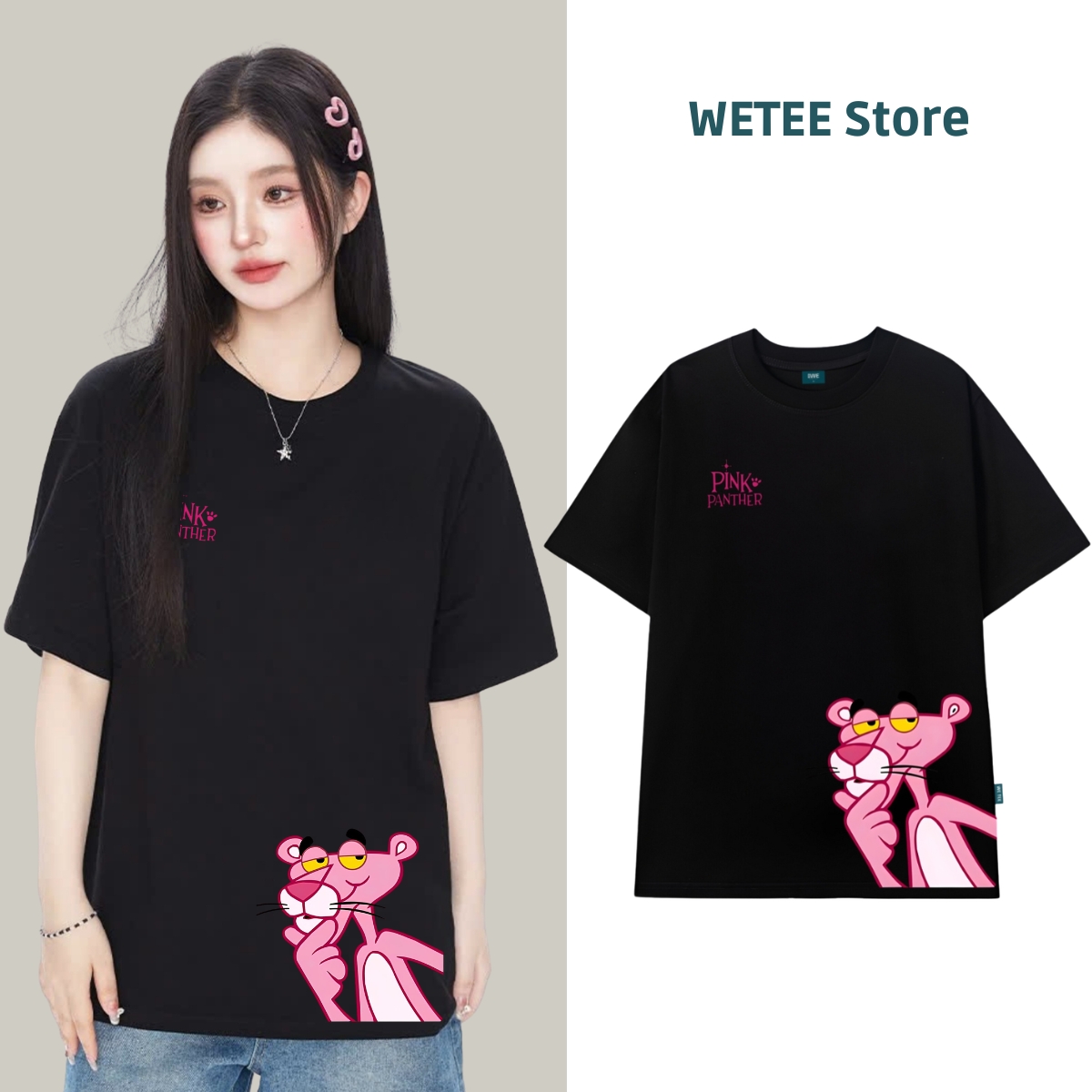 Áo thun unisex UX30-1132 in hình báo hồng dáng oversized local brand WETEE