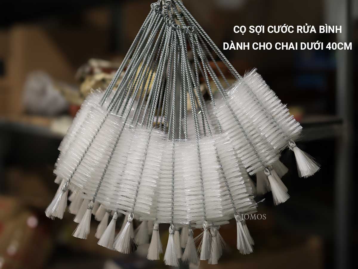 Cọ sợi cước chuyên rửa chai thủy tinh dưới 40cm