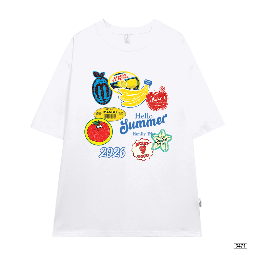 Áo thun form rộng bé và gia đình Hello Summer Kado 3471_thumbnail_7