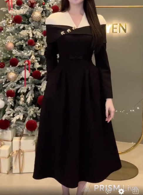 Đầm Xoè Tay Dài 3 Cúc_thumbnail_4