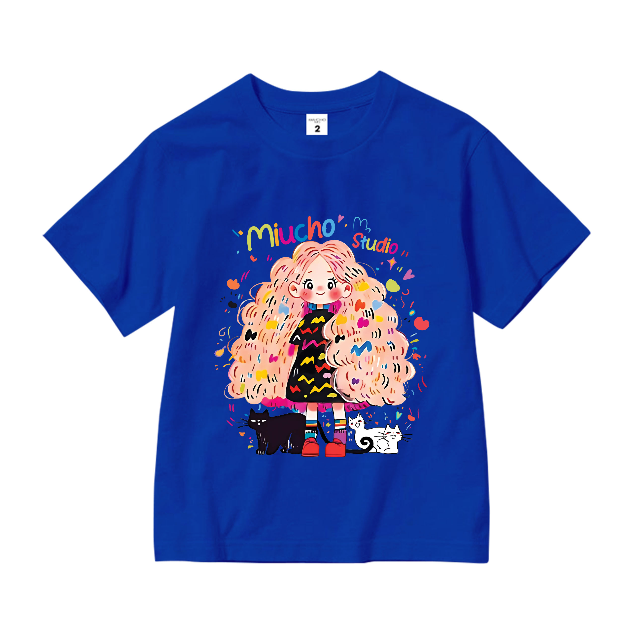Áo thun bé gái form rộng chất vải cotton thoáng mát AED1544 Miucho Kid in artwork_thumbnail_11