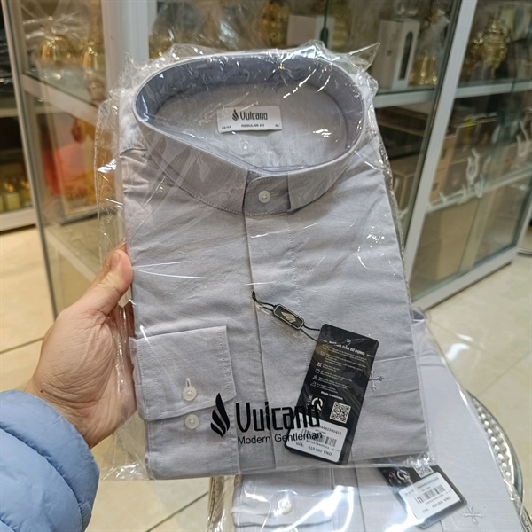Áo sơ mi dài tay xám size XL Vulcano