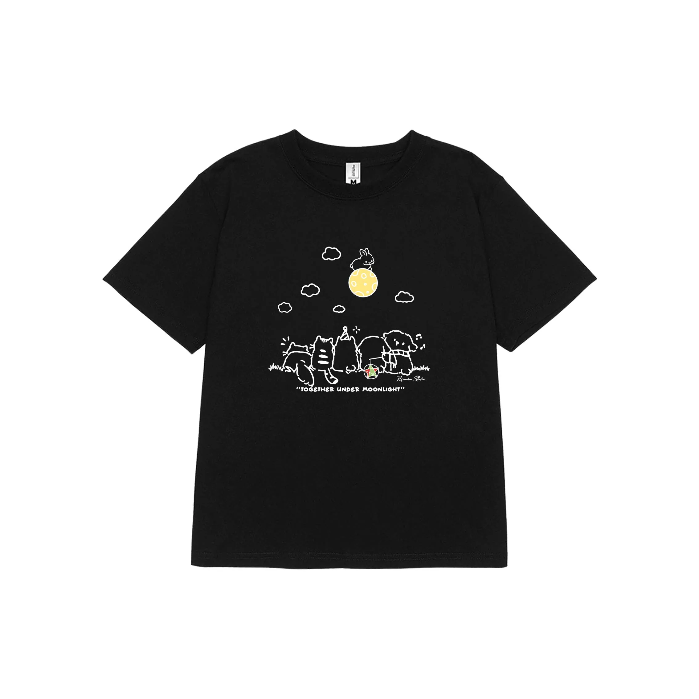 Áo baby tee nữ hình thú đáng yêu 2613 Miucho tay ngắn cổ tròn vải cotton thoáng mát in mix_thumbnail_8