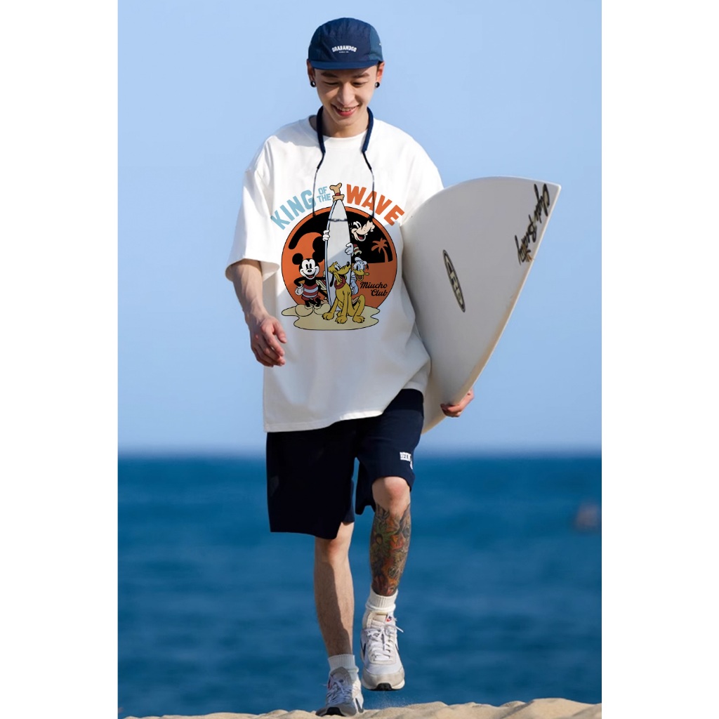 Áo thun nam form rộng ATD1149 Miucho Man áo phông tay ngắn cổ tròn in mix BST hè biển_thumbnail_5