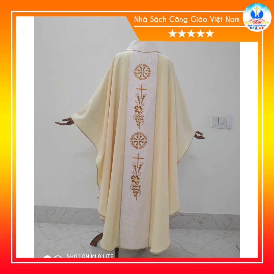 Áo Lễ Linh Mục vàng bạch kim AL1-2 Quà tặng Công Giáo, GIÁNG SINH, Lễ quan thầy, truyền chức, sinh nhật cha xứ