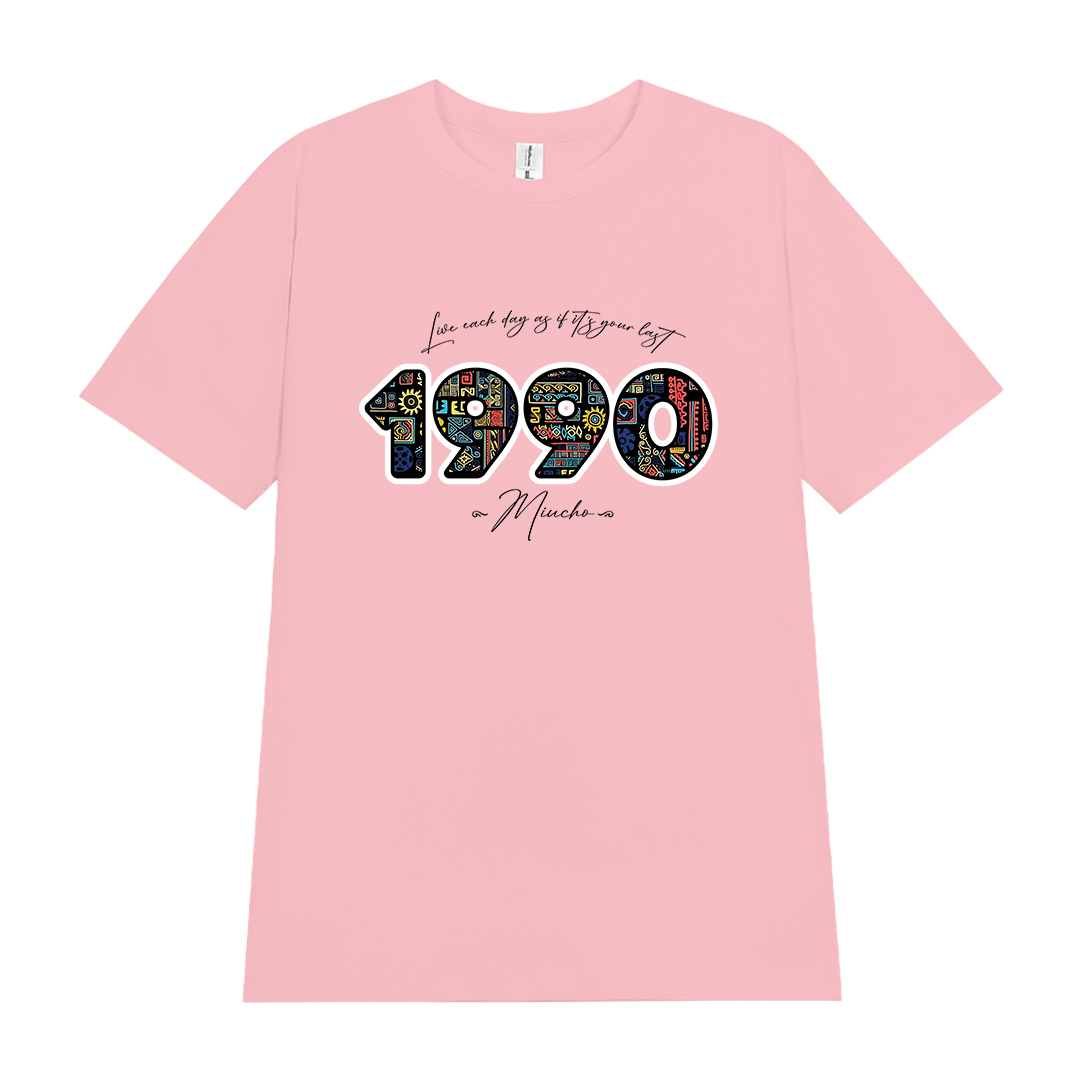 Áo thun nữ in năm sinh 1990 form vừa regular vải cotton 4c thoáng mát ARD1777 Miucho Chic in mix_thumbnail_7