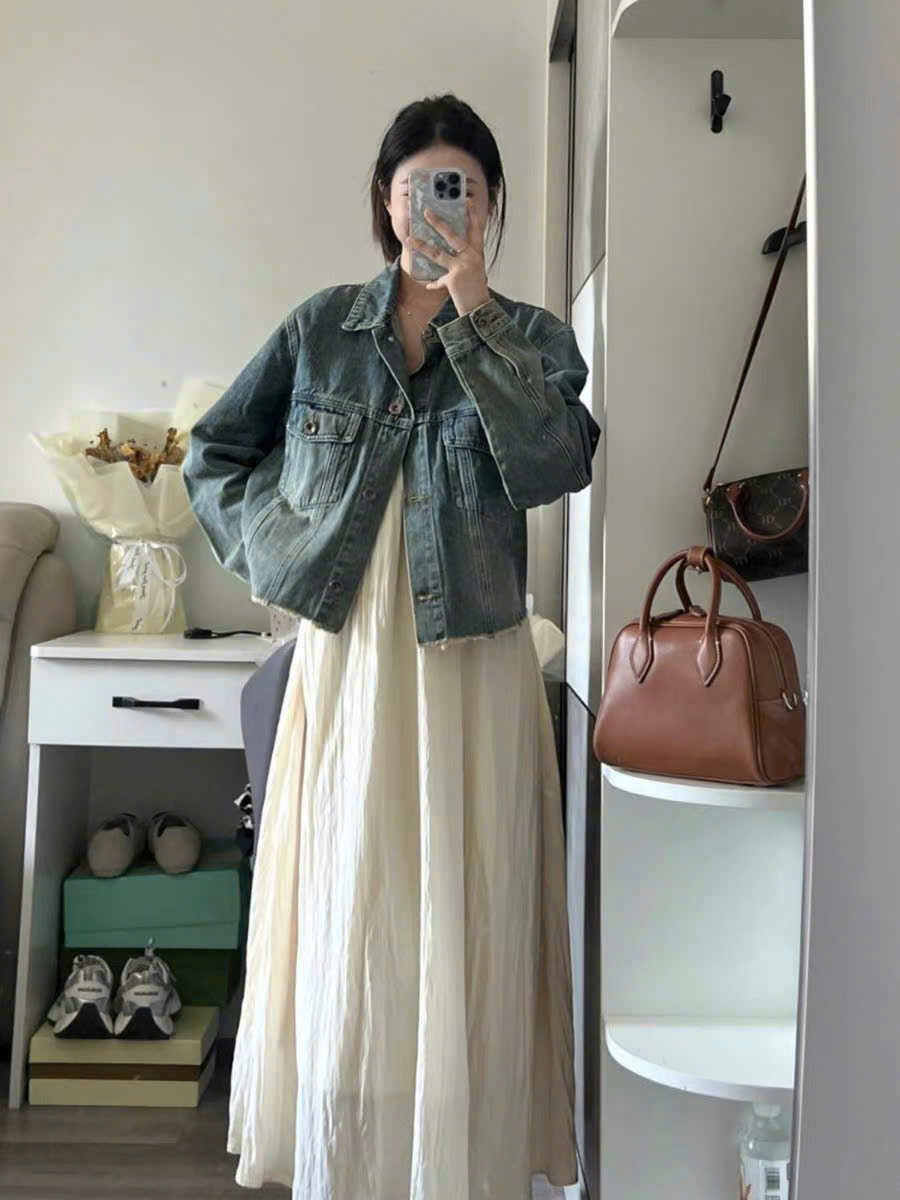 Set dài nữ ( ĐẦM DÀI + ÁO KHOÁC JEAN )_thumbnail_8