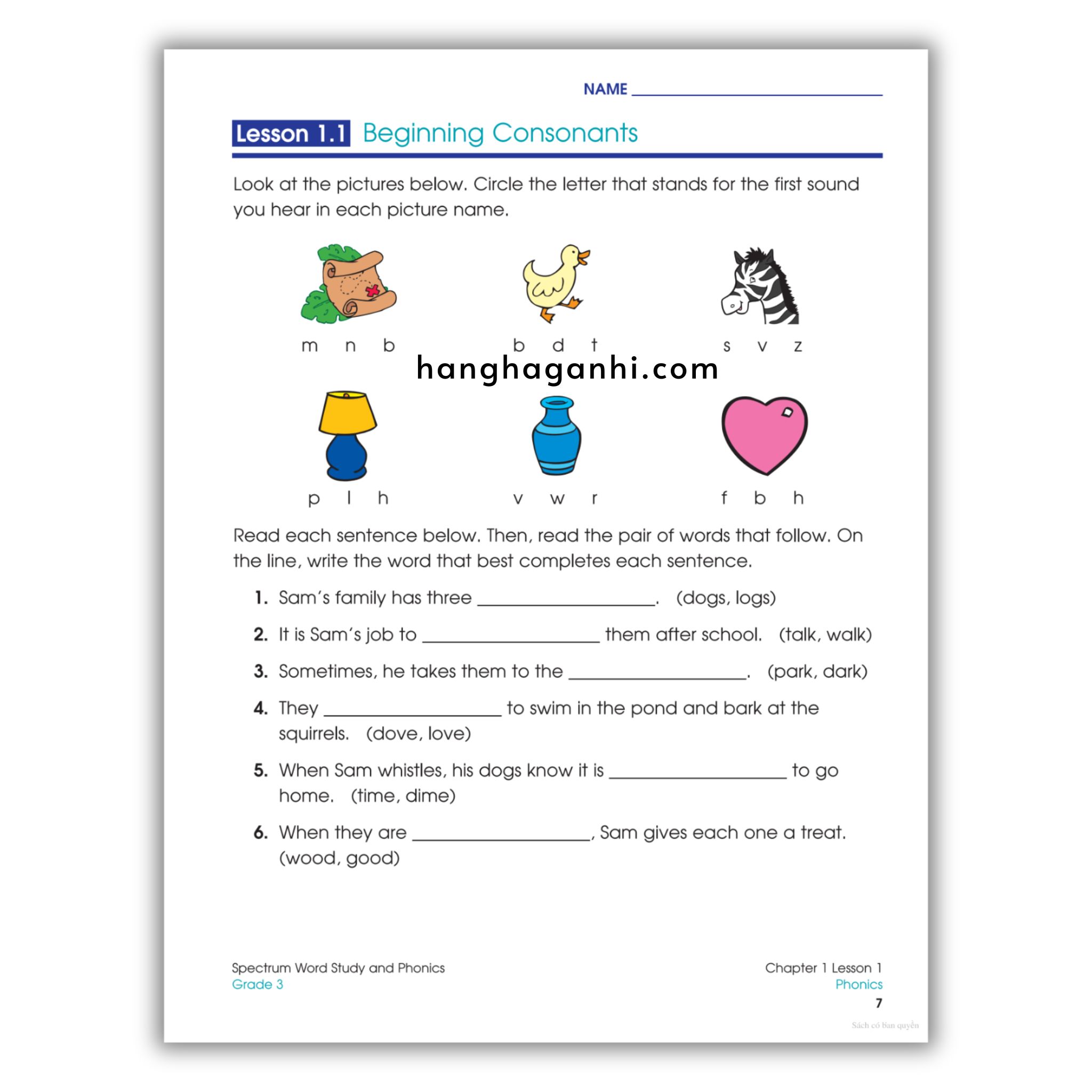 Sách Spectrum Word Study and Phonics Workbook Grade 3_thumbnail_8