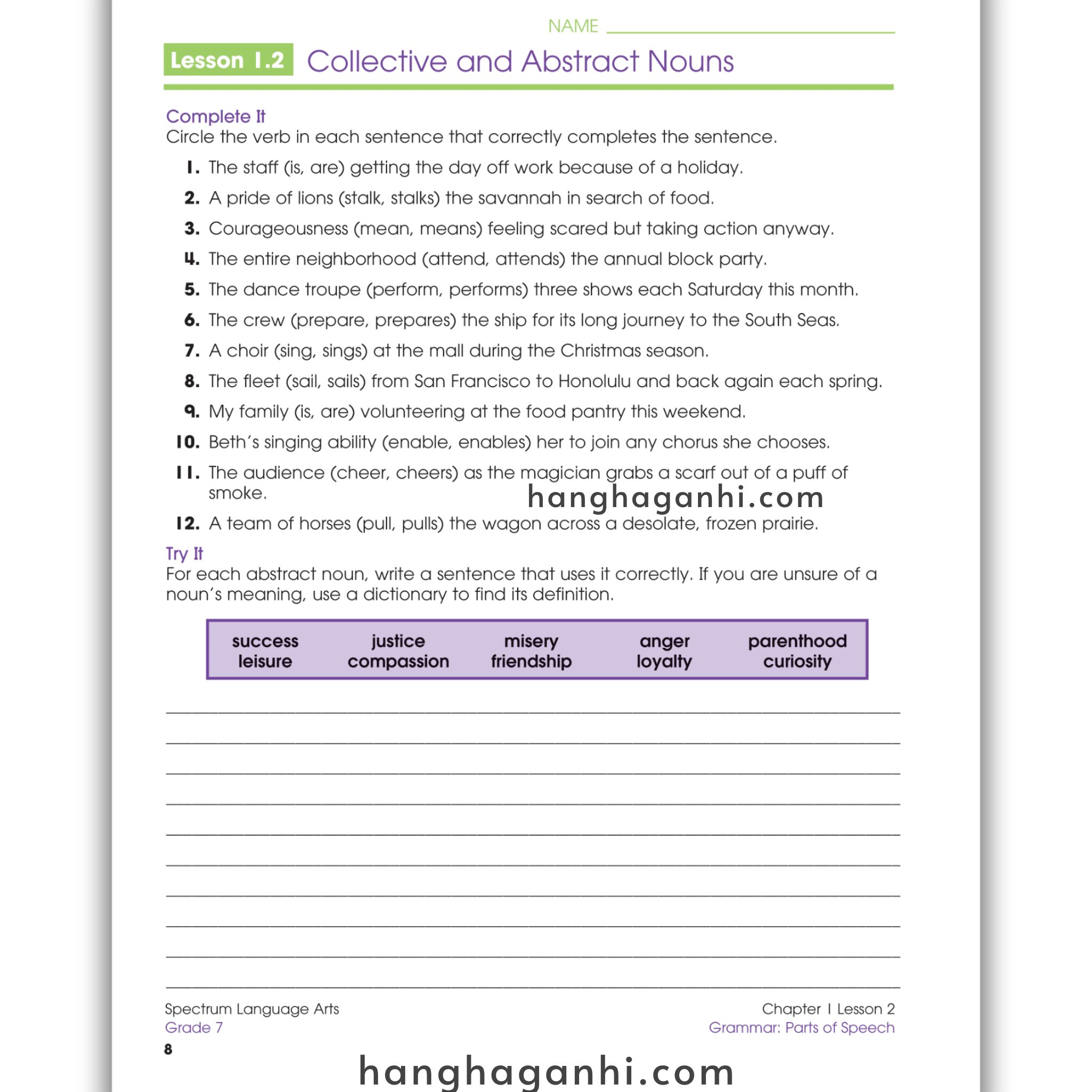 Sách Spectrum Language Arts Workbook Grade 7_thumbnail_1