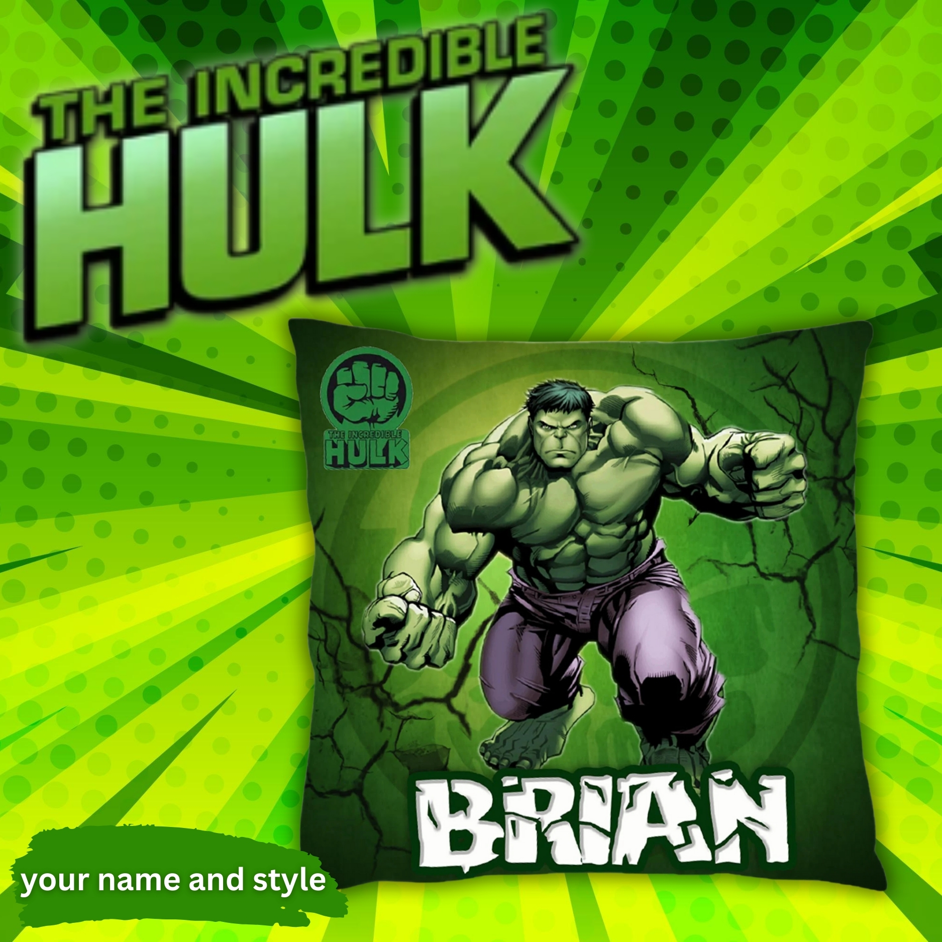 Hulk Theme Pillow