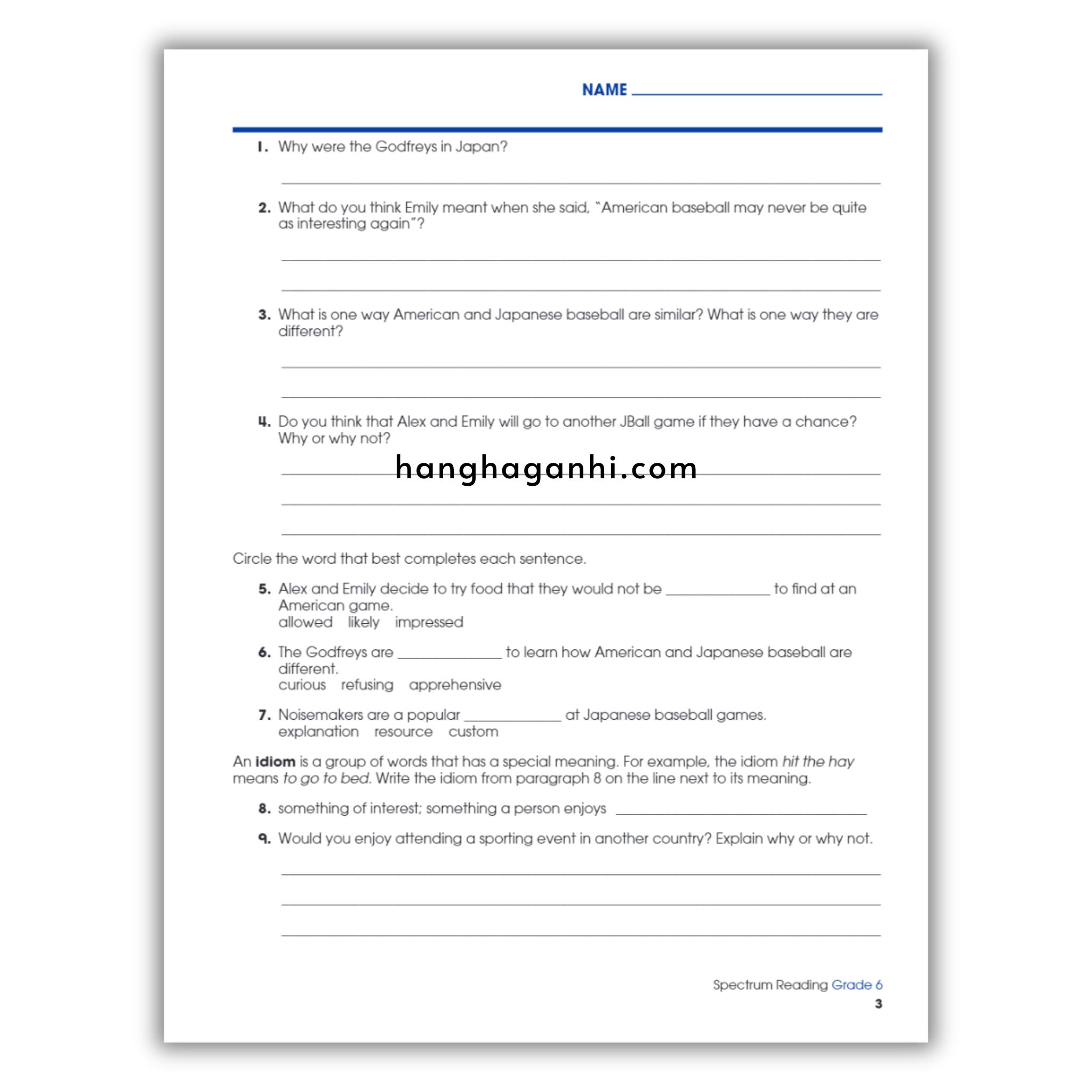 Sách Spectrum Reading Workbook Grade 6_thumbnail_3
