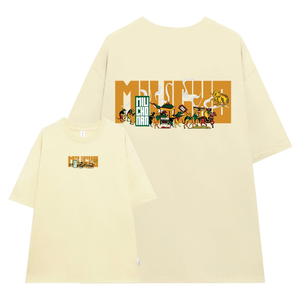 Áo thun nam form rộng 12 con giáp tuổi Tí ( tuổi chuột) ATD438 Miucho Man cotton cổ tròn ingraphic_thumbnail_0