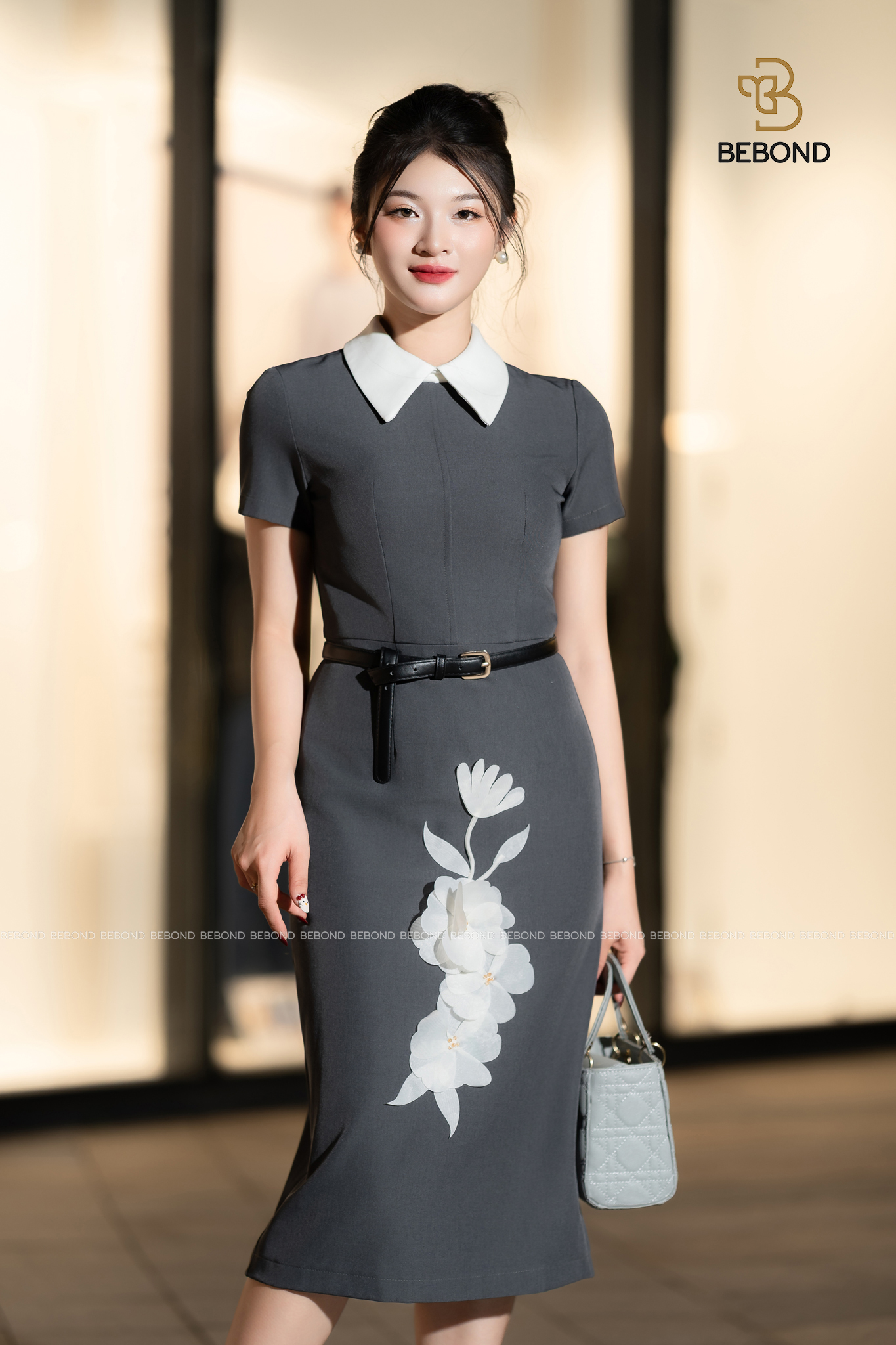 Đầm hoa thêu MORELA màu GHI_thumbnail_3