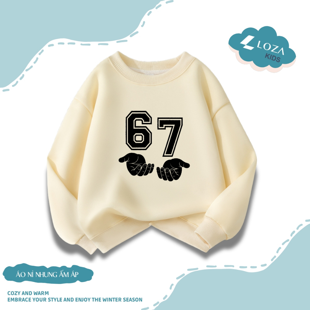 Áo nỉ cho bé trai in số 67 - Six Seven - Loza Kids IN029_thumbnail_2
