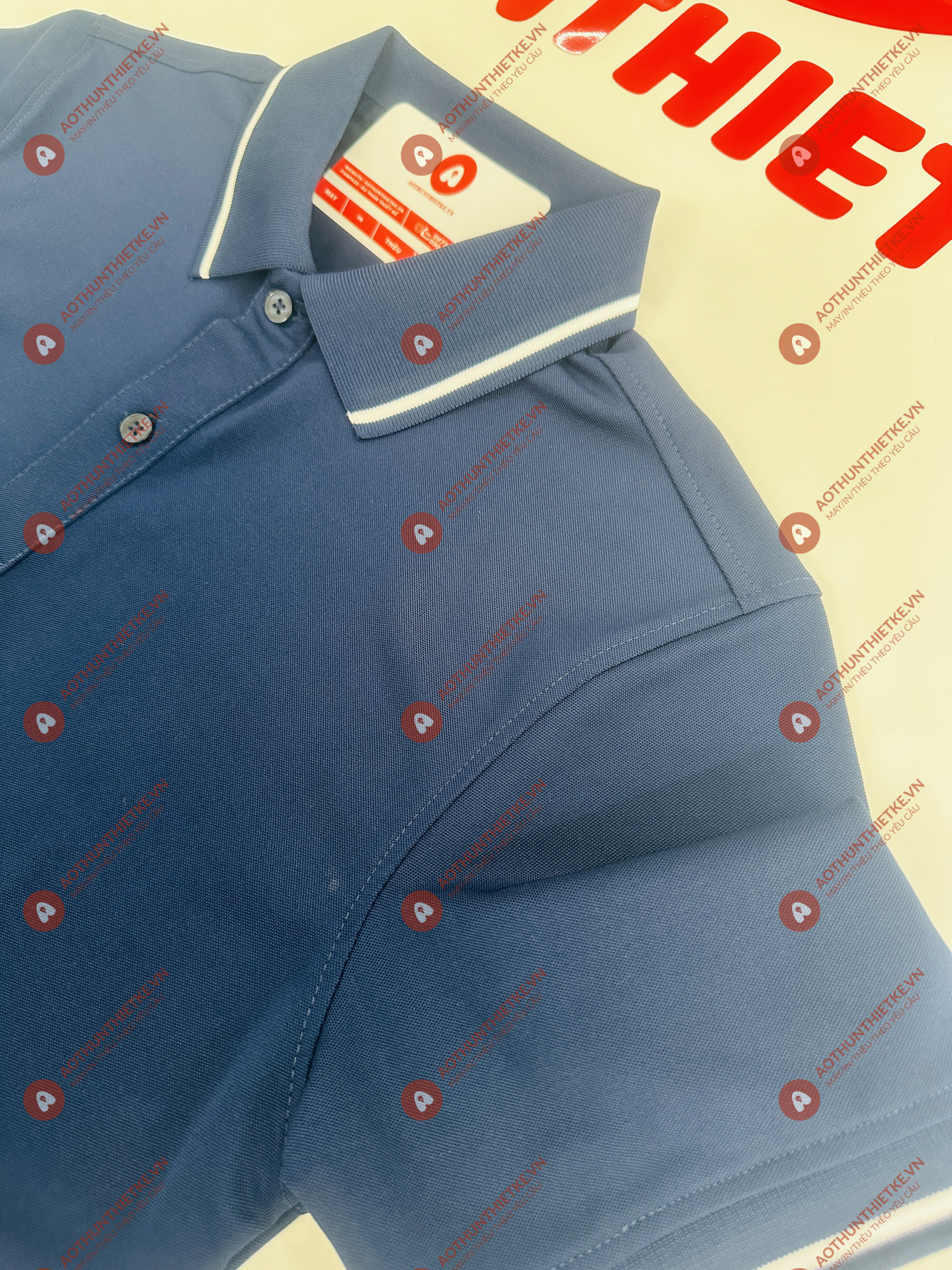 Áo Đồng Phục Polo 1 Sọc Navy_thumbnail_1