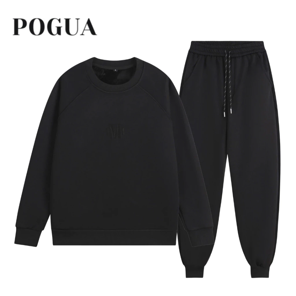 Set Bộ Quần Áo Nỉ Nam Nữ Lót Lông Nhung Dày Dặn Thêu Chữ M_thumbnail_4