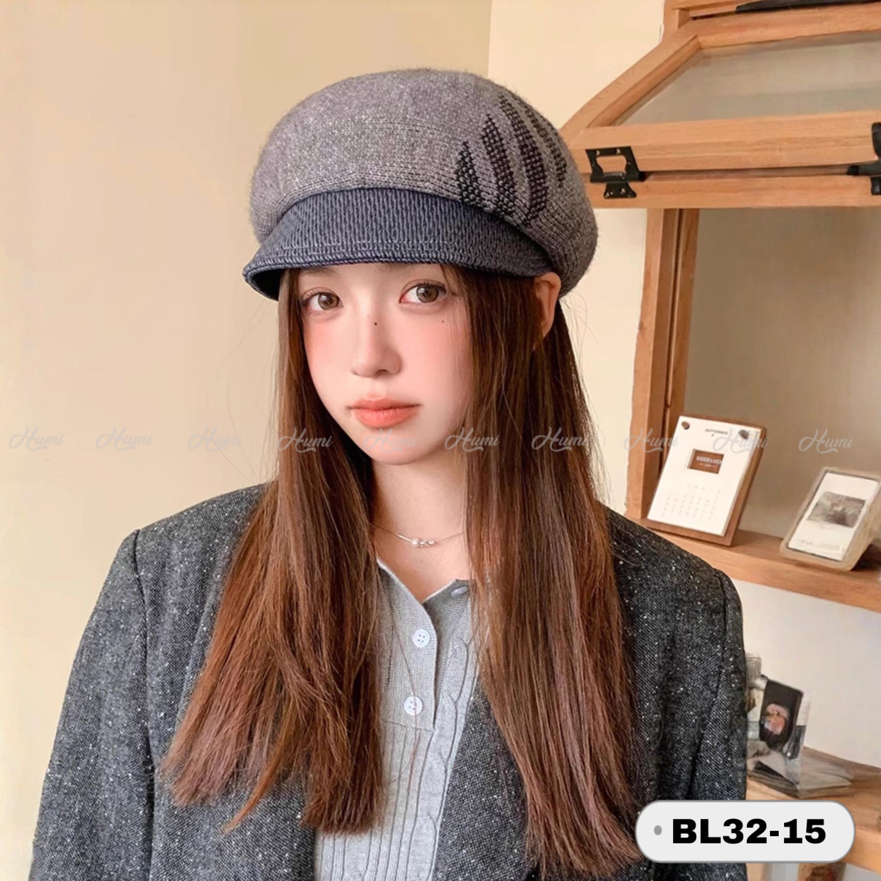 MŨ NỒI LEN (BL32-15 Ghi)