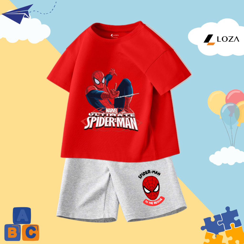 Bộ đồ bé trai in hình 