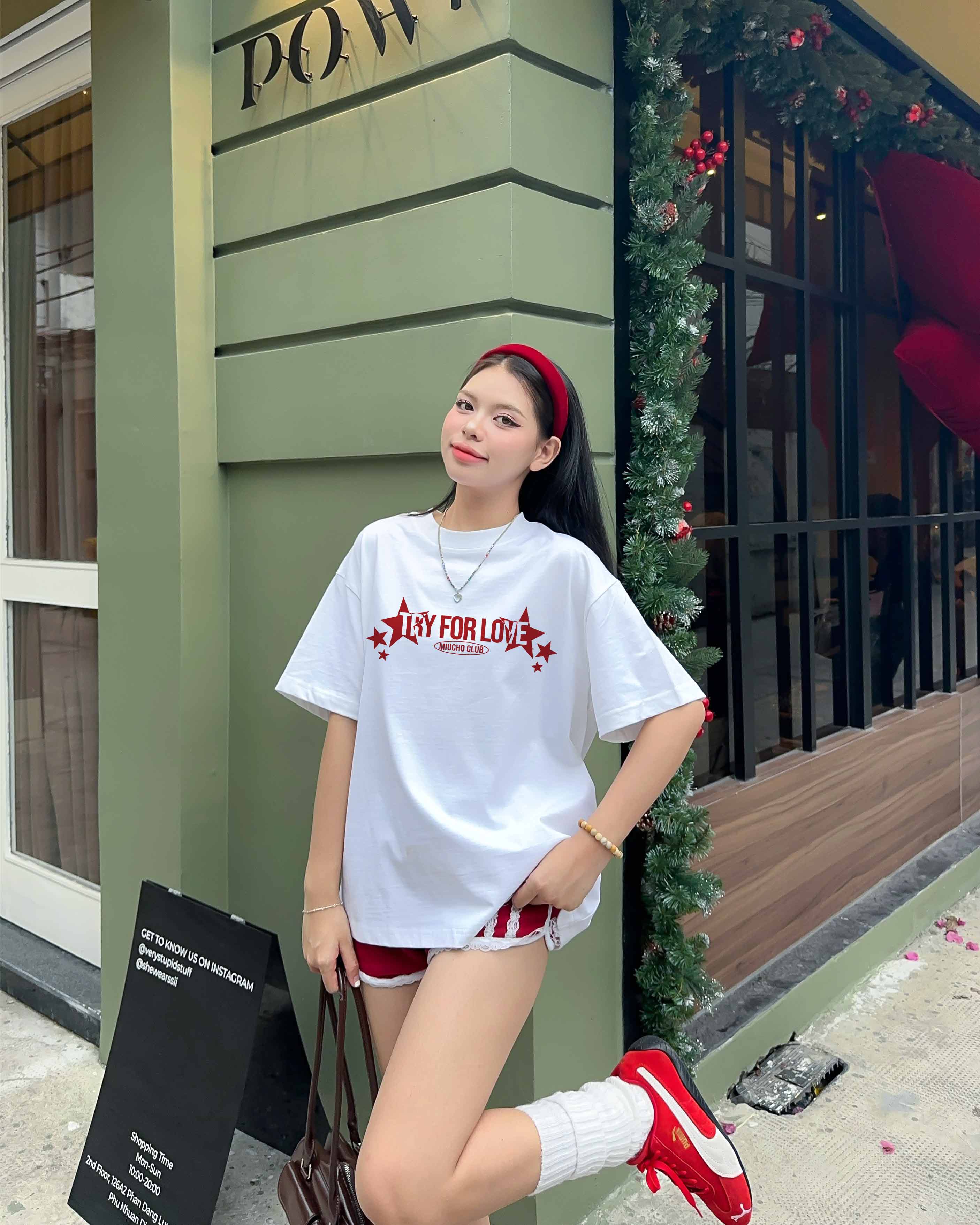 Áo phông đôi nam nữ form boxy 1982 Miucho Club cổ tròn vải cotton 2c 250gsm in mix_thumbnail_3