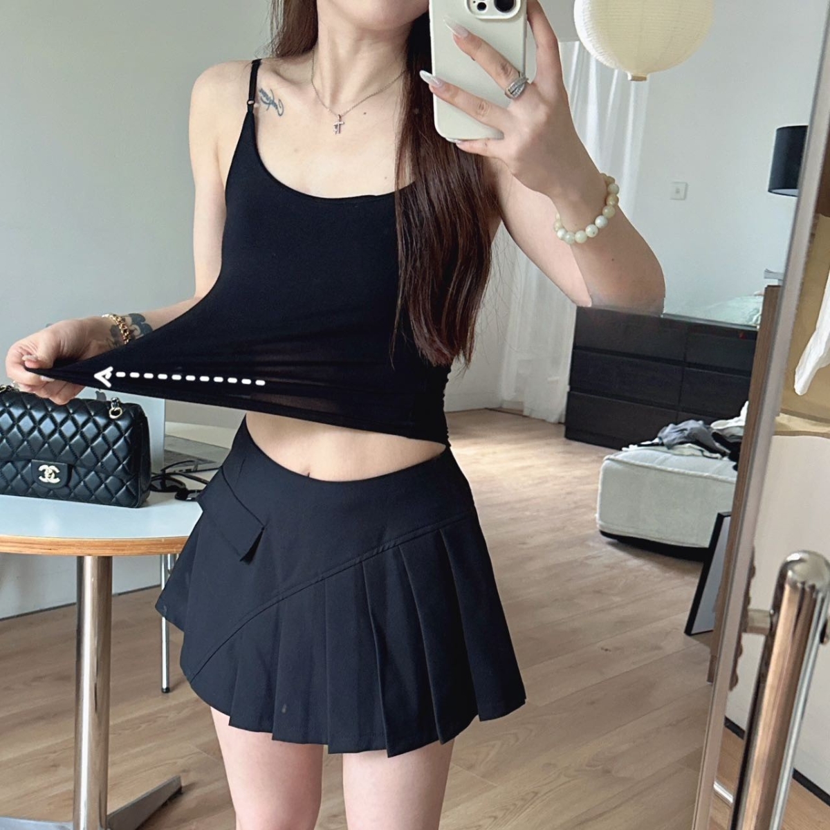 [Mã B54] Áo Bra Cotton Co Giãn Có Mút Áo Hai Dây Dáng Dài Mềm Mại_thumbnail_4