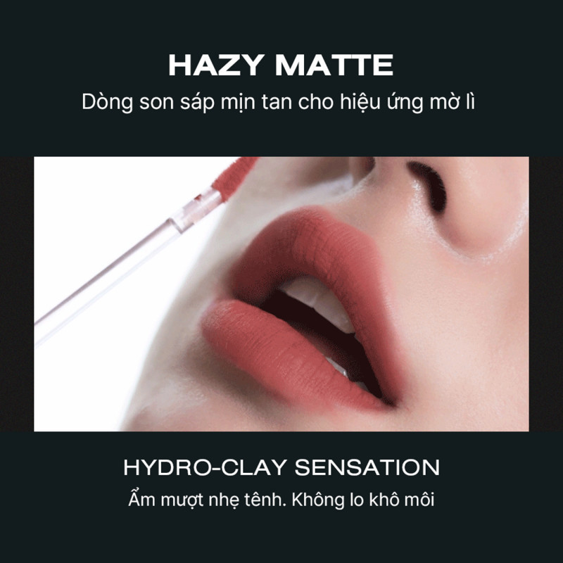 [3CE] Son kem lì 3CE Hazy Lip Clay 4g