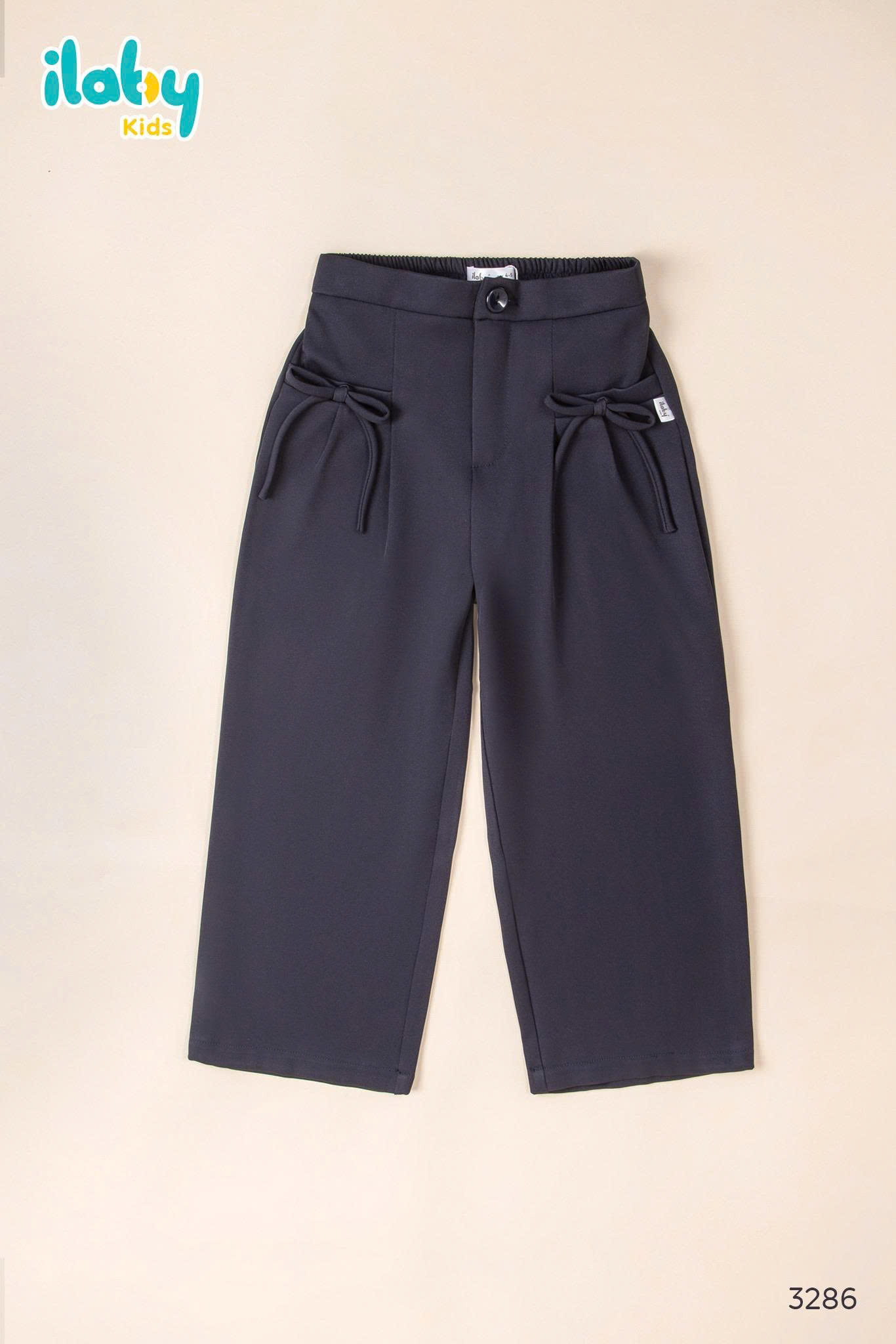 Quần vải dáng suông nơ hai bên