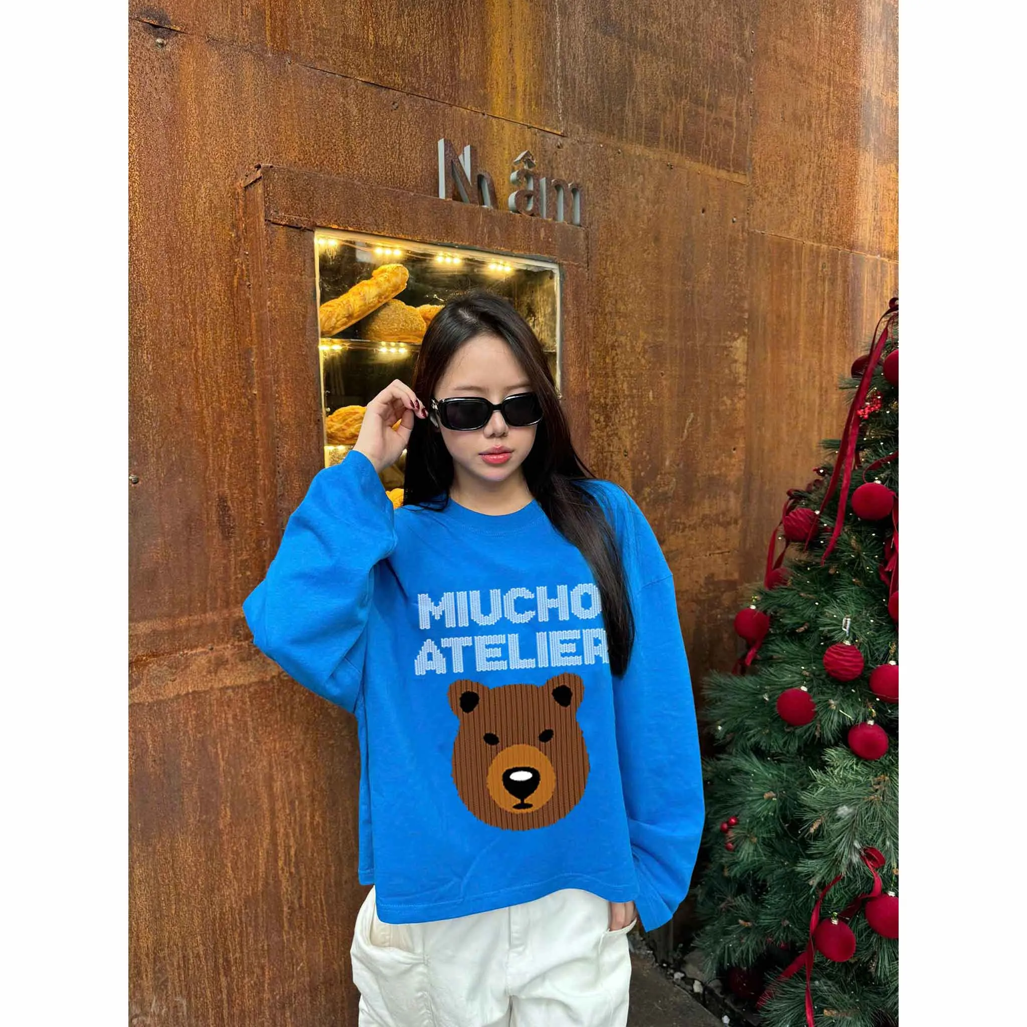 Áo thun boxy tay dài nam nữ Miucho Atelier cotton thoáng mát cổ tròn dễ phối đồ in mix 2689_thumbnail_2