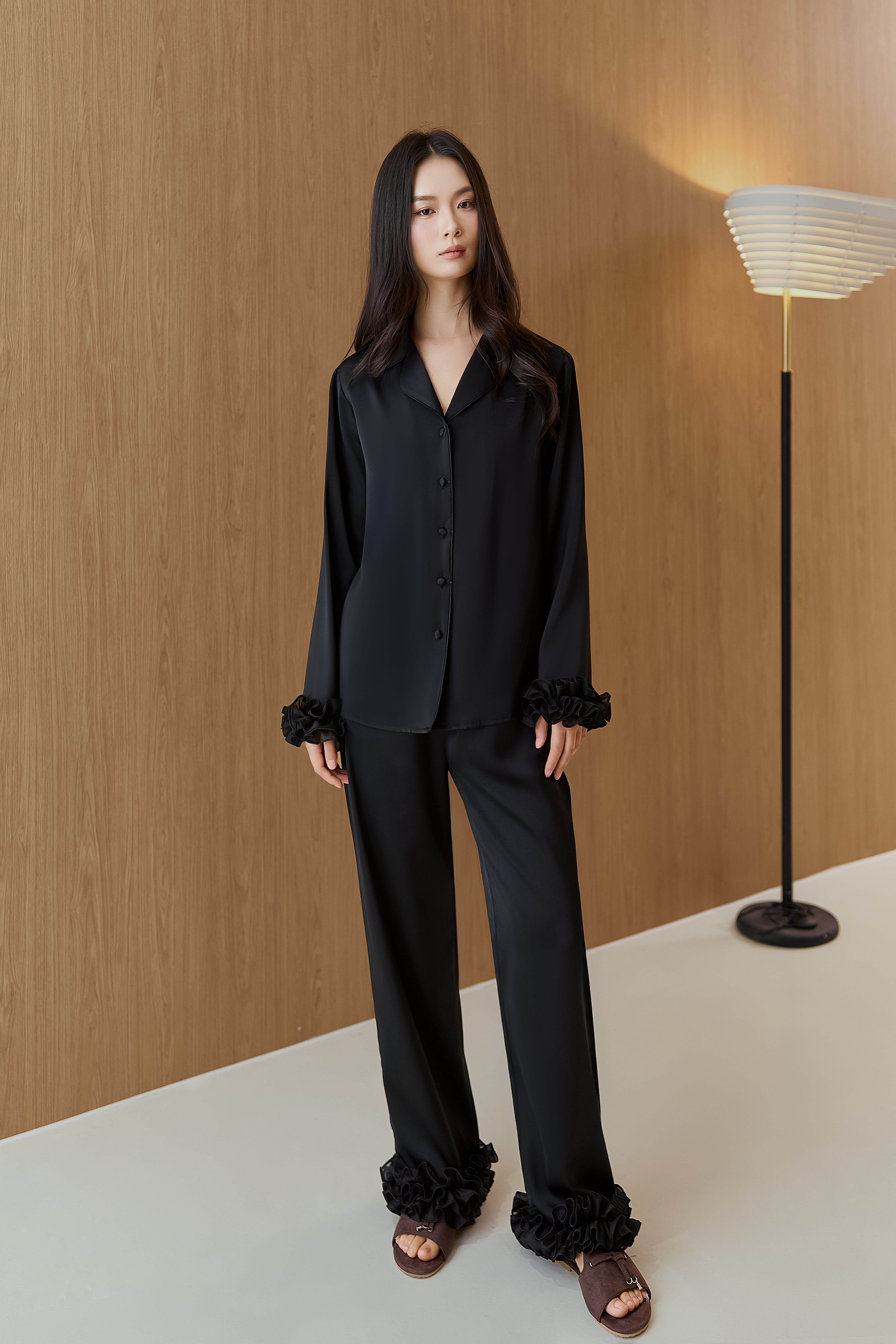 Bộ Lụa Áo Dài Tay, Quần Dài BN639_thumbnail_6