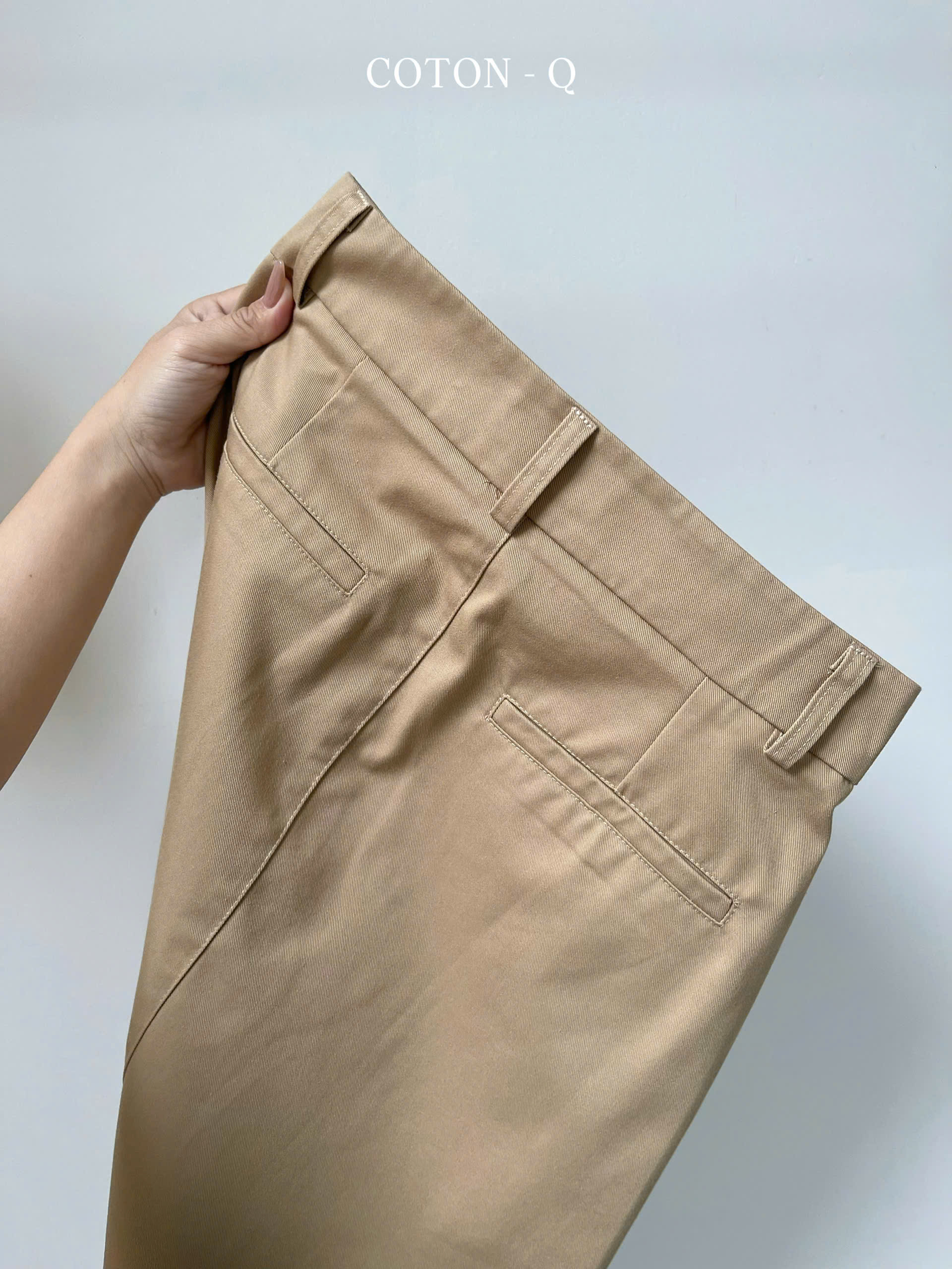 Chân váy dài Coton Q kaki kèm belt_thumbnail_10