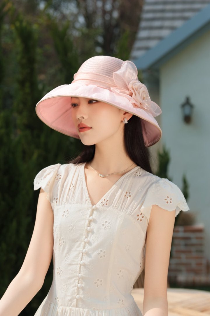 Mũ vành rộng có nơ hoa Hàn Quốc HZ2516_thumbnail_8