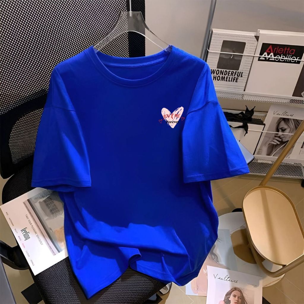 [Form Rộng] Áo thun nữ in hình 'Trái tim You&Me Forever