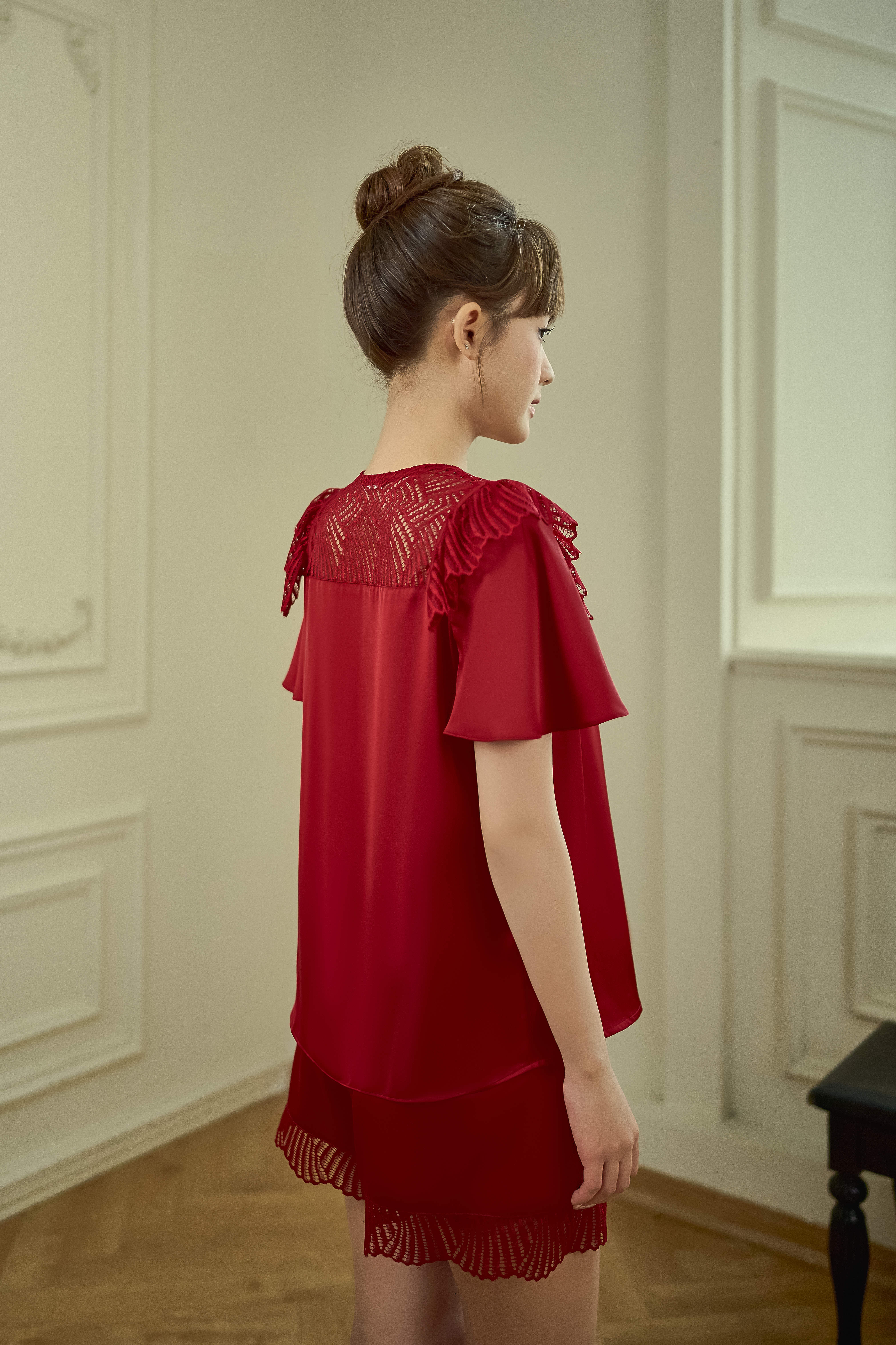 Bộ lụa áo cộc tay, quần cộc BN589_thumbnail_3