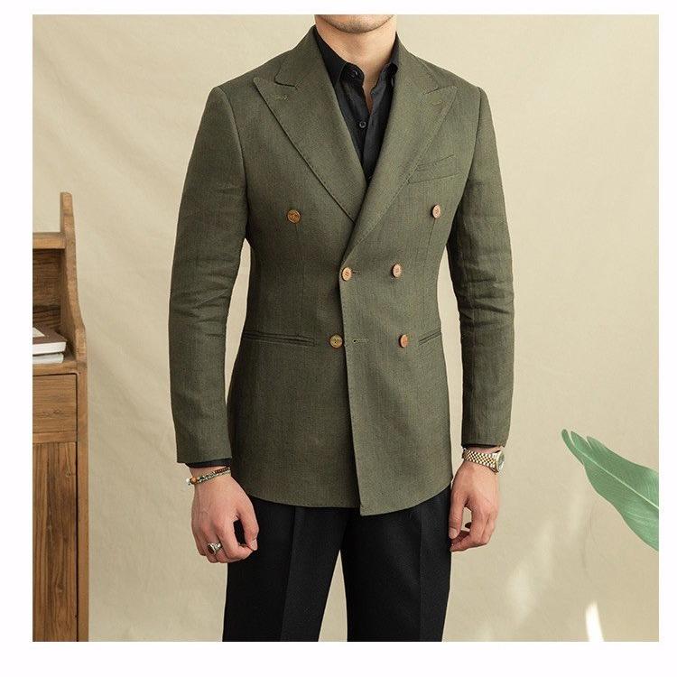 Áo Blazer Nam Cao Cấp Harold Havana Linen Blazer Double_thumbnail_2