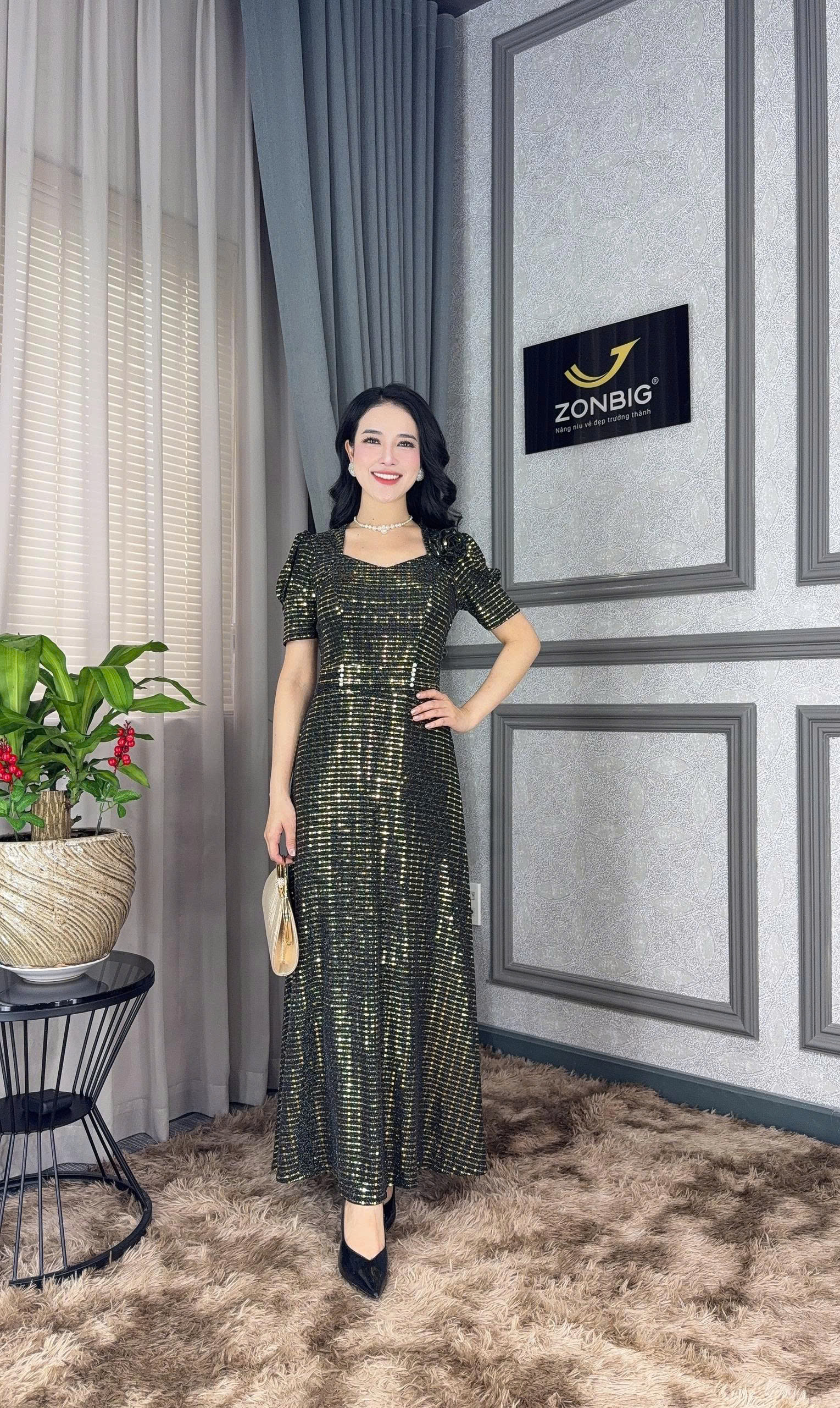 Đầm xòe - Y2073 - Thương hiệu Zonbig