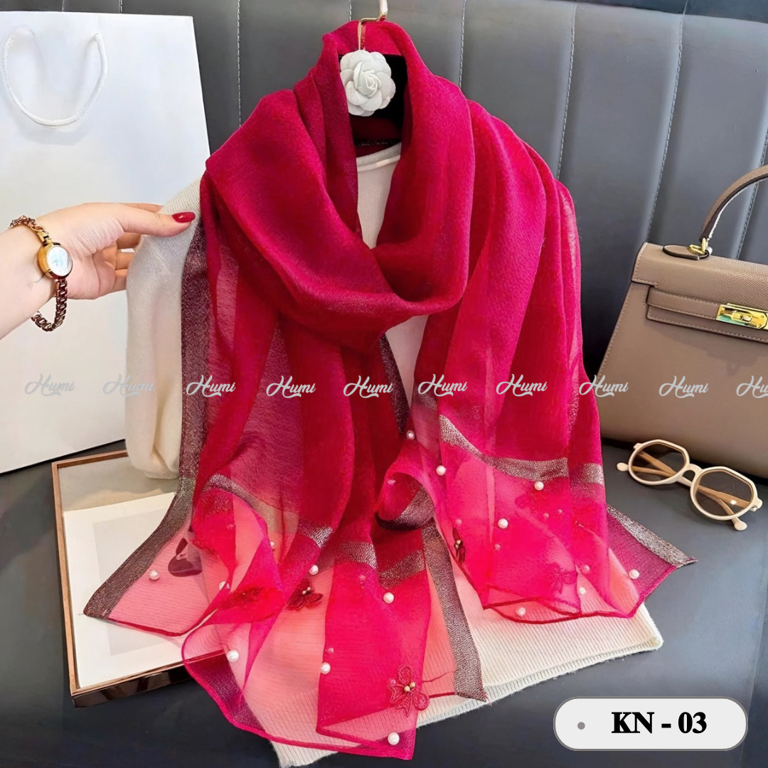 KHĂN TƠ ĐÍNH NƠ (KN-03 ĐỎ)