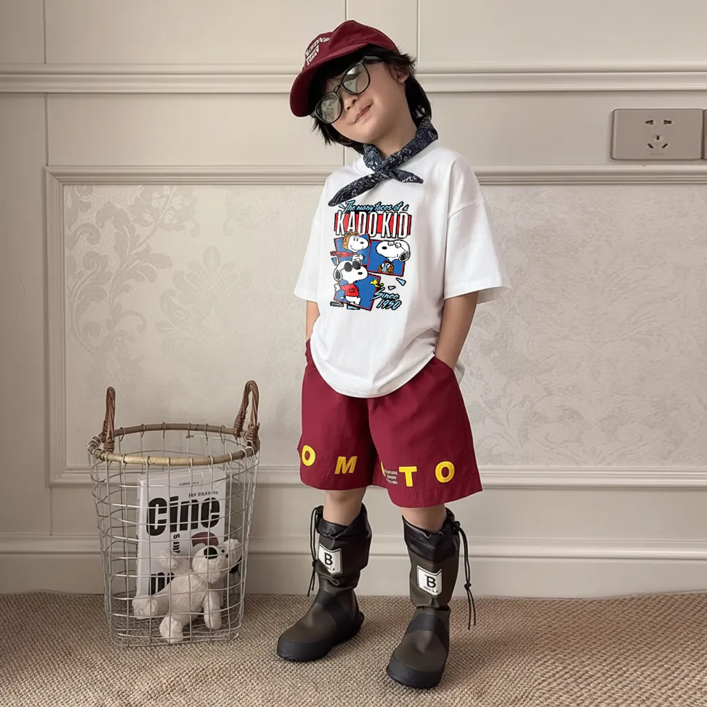 Áo thun bé trai bé gái Kado vải cotton thoáng mát hoạt hình in mix sắc nét nhiều màu 2978_thumbnail_5