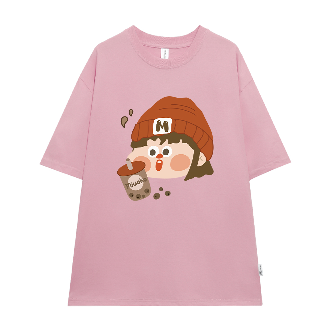 Áo thun couple cặp đôi dễ thương form rộng local brand ATD943 Miucho tay ngắn cổ tròn in mix_thumbnail_9