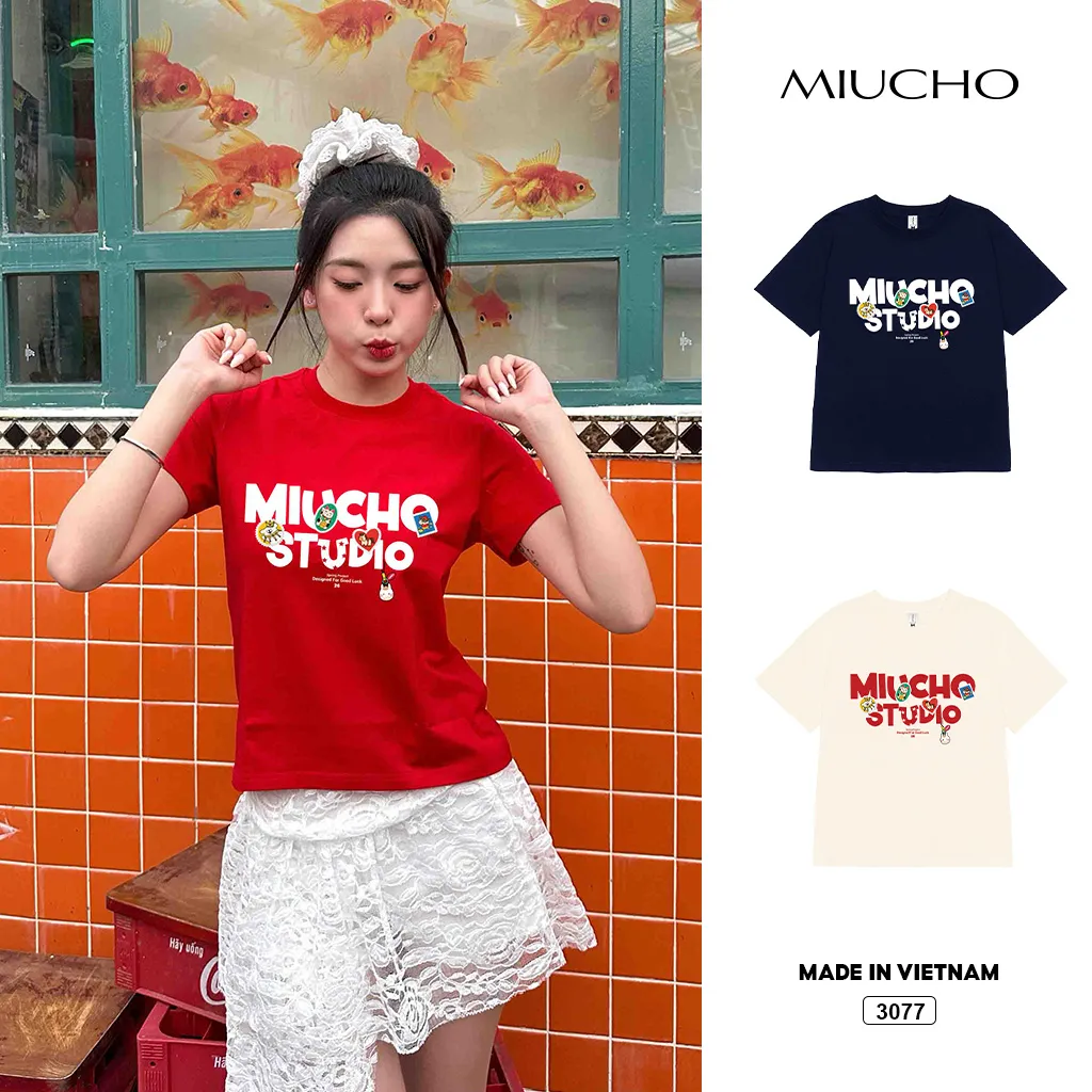 Áo baby tee Tết Bính Ngọ Miucho phối chữ 3077