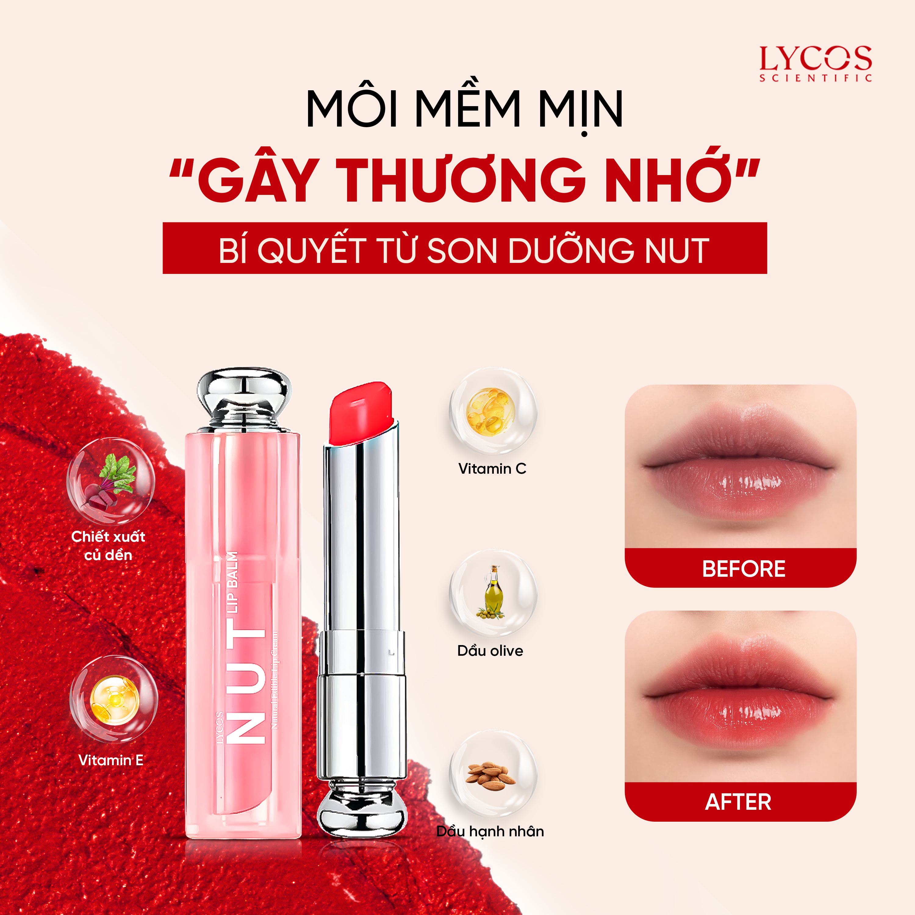 Son Dưỡng LYCOS Lip Balm Nut Dưỡng Ẩm, Làm Mềm & Cho Đôi Môi Tươi Tắn 10g_thumbnail_4
