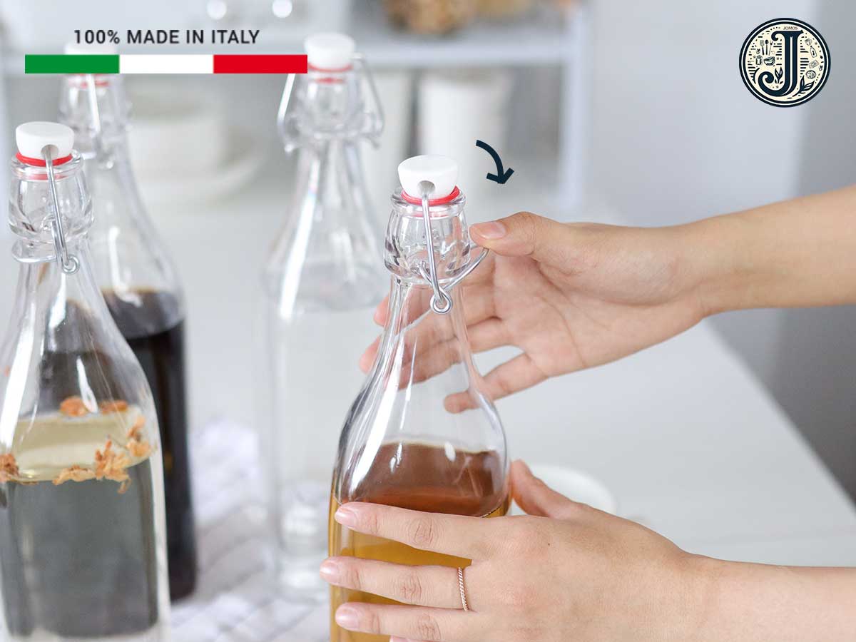 Chai thủy tinh đựng nước, mật ong nắp cài kín hơi Bormioli Rocco_thumbnail_2