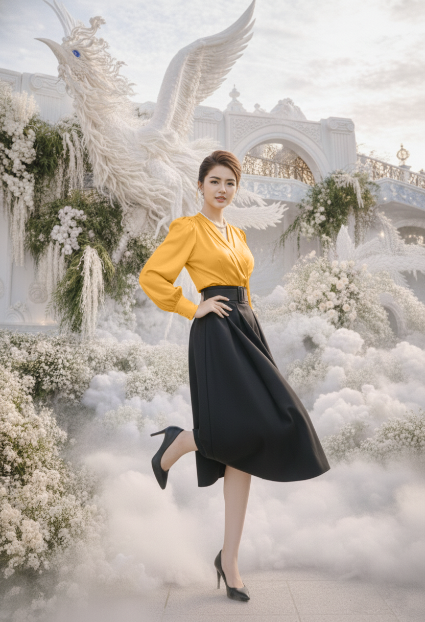 Set áo kiểu phối chân váy xoè_thumbnail_5